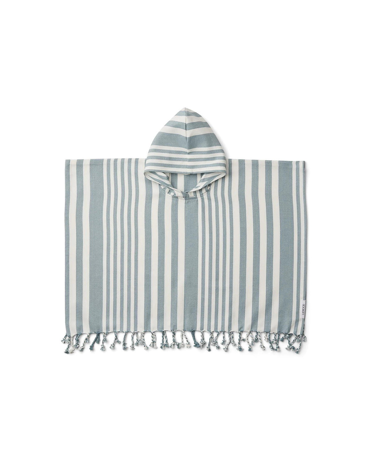 Poncho Roomie Liewood Sea Blue às riscas