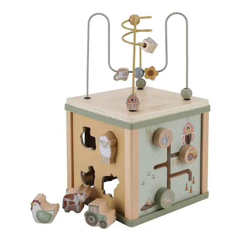 Cubo de Atividades de Madeira | Little Farm