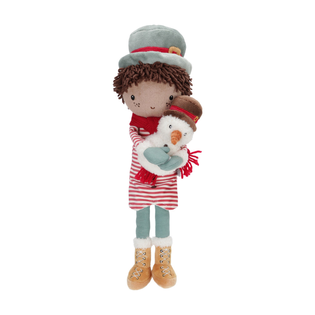 Cuddle doll X-mas | JAKE com Boneco de Neve | 35cm - Little Dutch