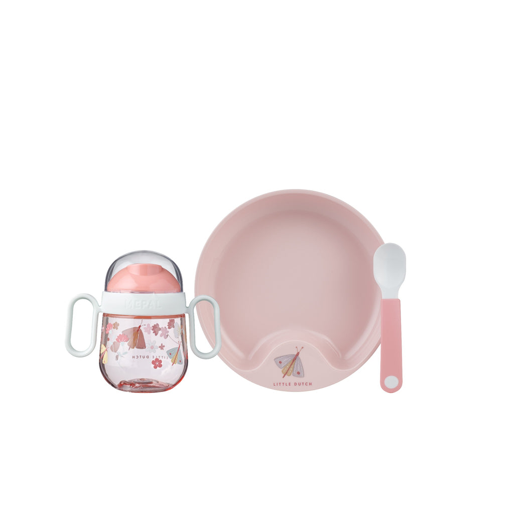 Conjunto de Refeição Bebé | Mio | 3 Peças | Flowers & Butterflies - Little Dutch