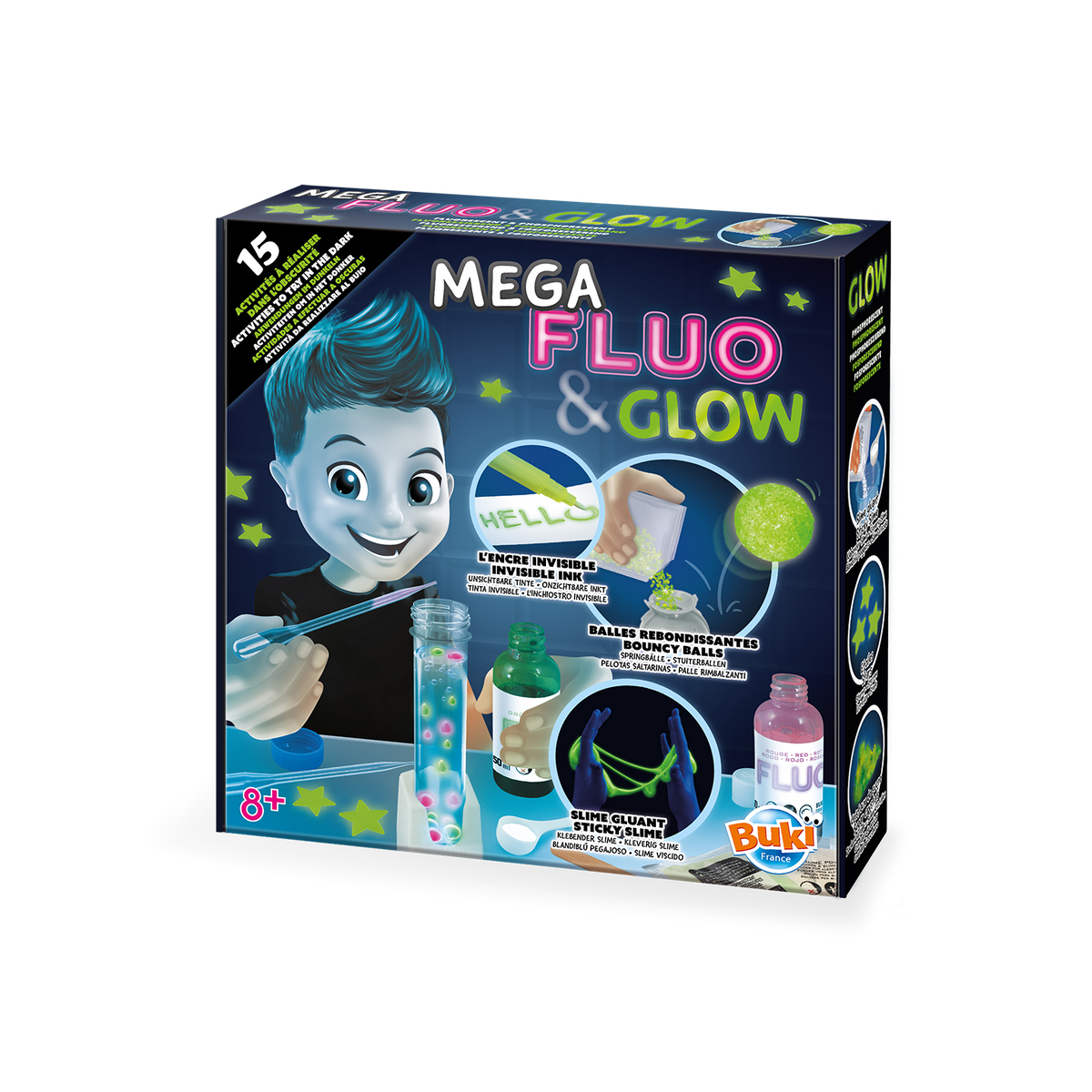 Mega Fluo e Glow Brilha no escuro Buki