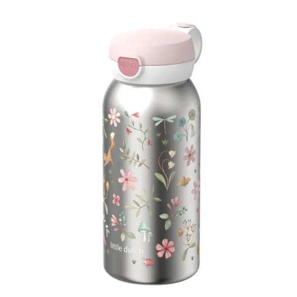 Garrafa Aço Inox Flip Cap 600ml Fairy Wonders Little Dutch - fundo branco