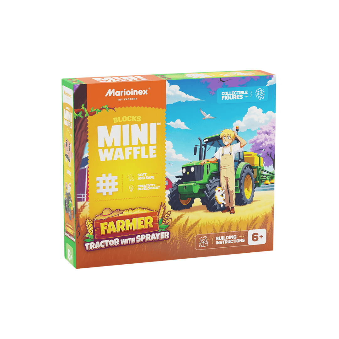 Mini WAFFLE City | Agricultor | Trator Pulverizador | 50 pcs