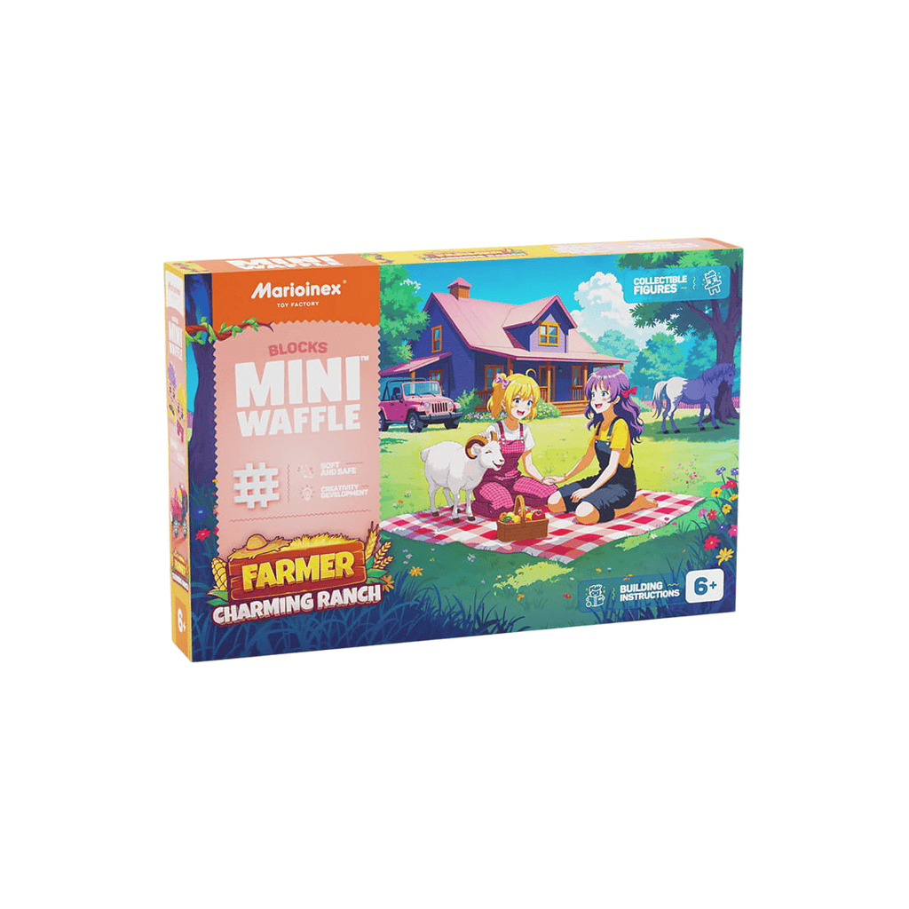 Mini WAFFLE City | Agricultor | Celeiro e Trator | 100 pcs