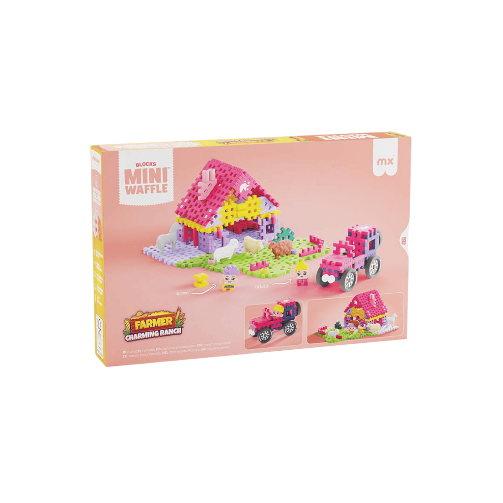 Mini WAFFLE City | Agricultor | Celeiro e Trator | 100 pcs