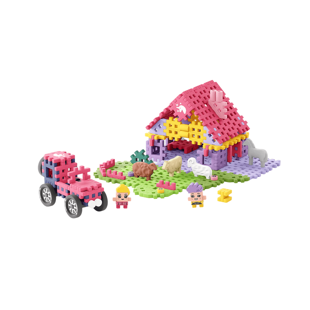 Mini WAFFLE City | Agricultor | Celeiro e Trator | 100 pcs