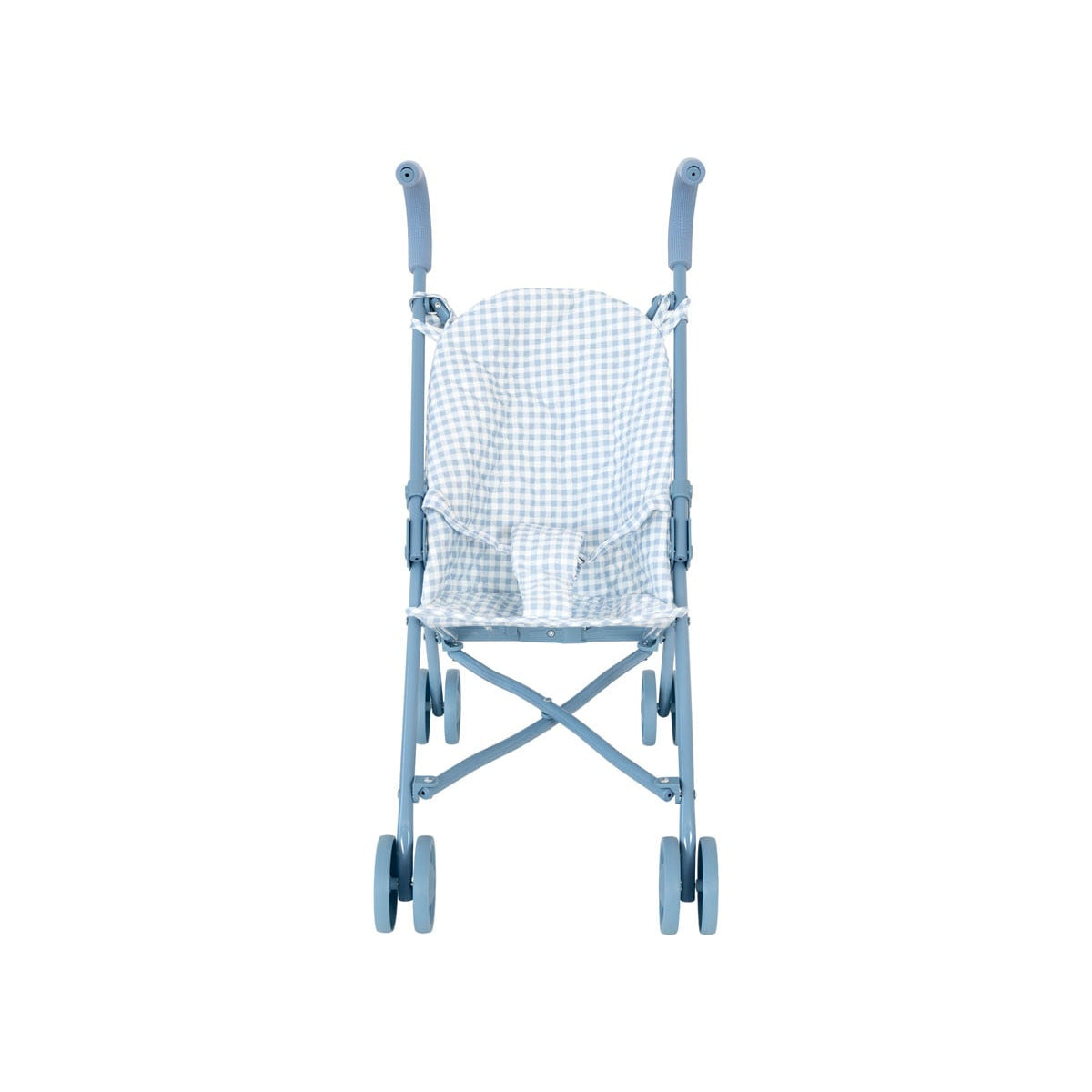 Carrinho de Passeio para Bonecas Dobrável Vichy Blue