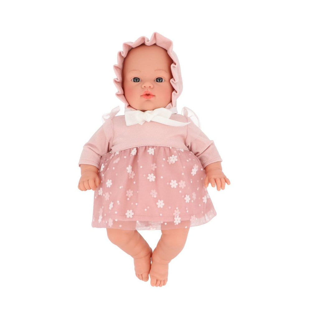 Boneca Helena de Corpo Mole com Vestido Pink Flowers