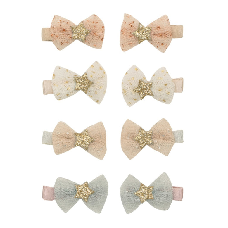 Pack 8 mini ganchos | Tutu Bow | Pink Multi