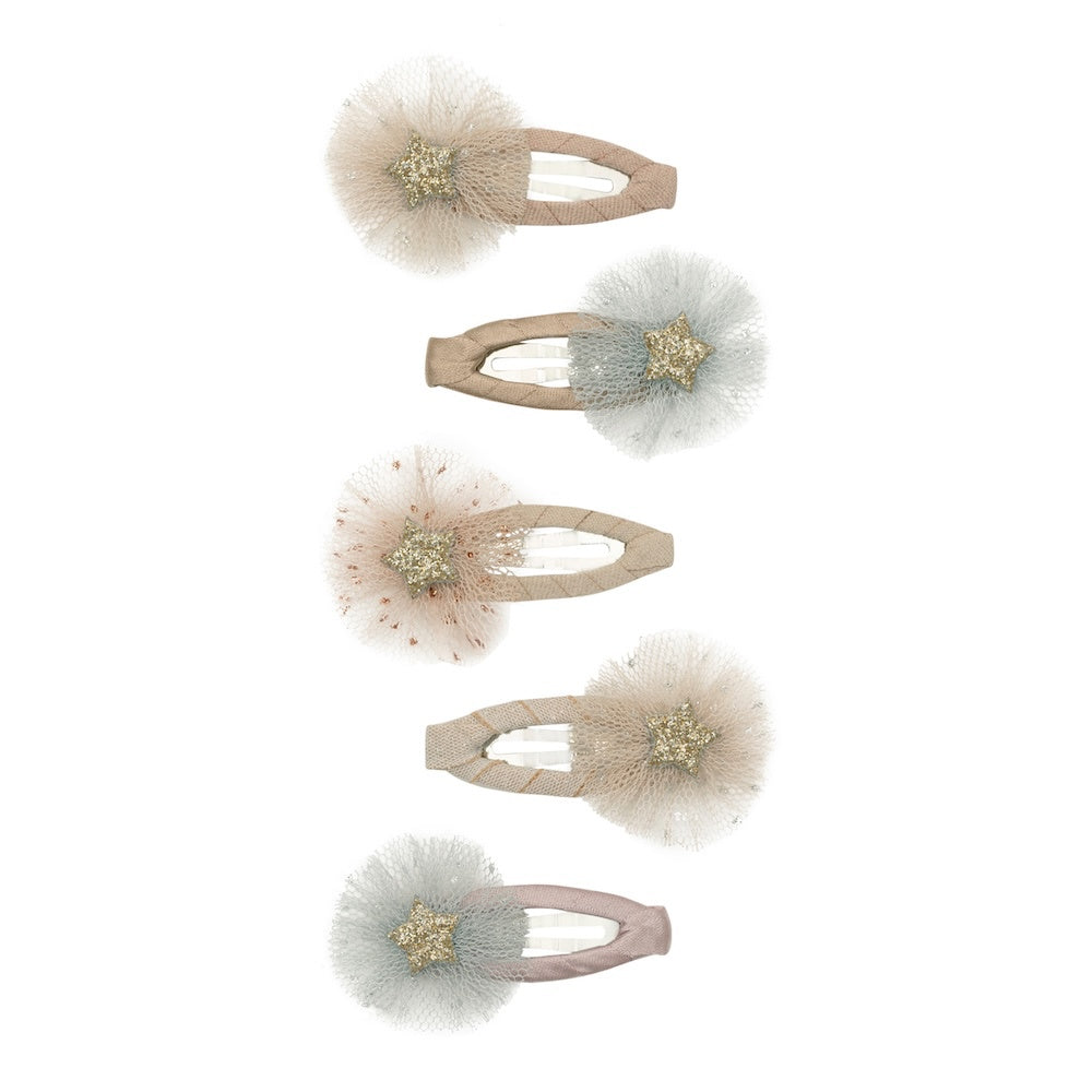 Pack 5 mini ganchos | Tulle Rosette | Neutral