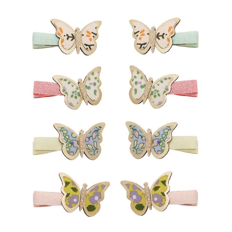 8 Mini Ganchos | FLORAL BUTTERFLY