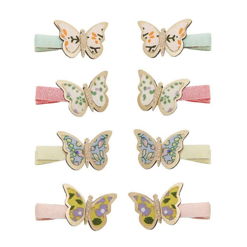 8 Mini Ganchos | FLORAL BUTTERFLY
