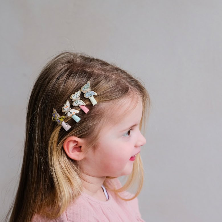 8 Mini Ganchos | FLORAL BUTTERFLY