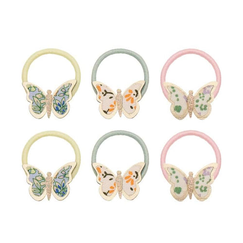 6 Mini Elásticos | FLORAL BUTTERFLY