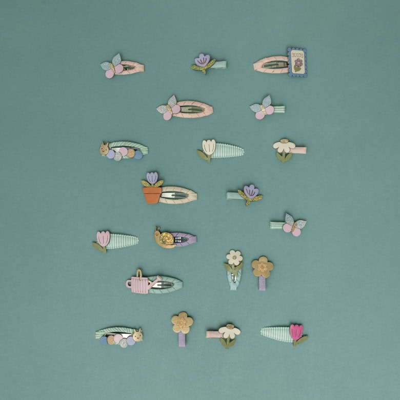 8 Mini Ganchos | FLOWER GARDEN