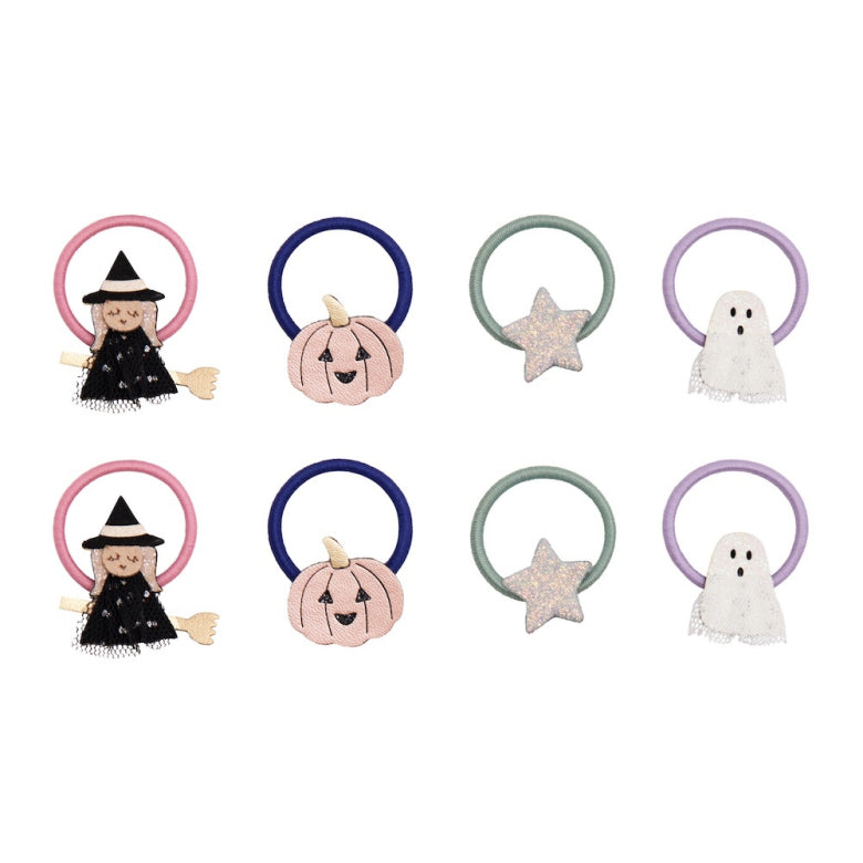 Pack 8 Mini Elásticos Halloween Black Mimi&Lula - fundo branco