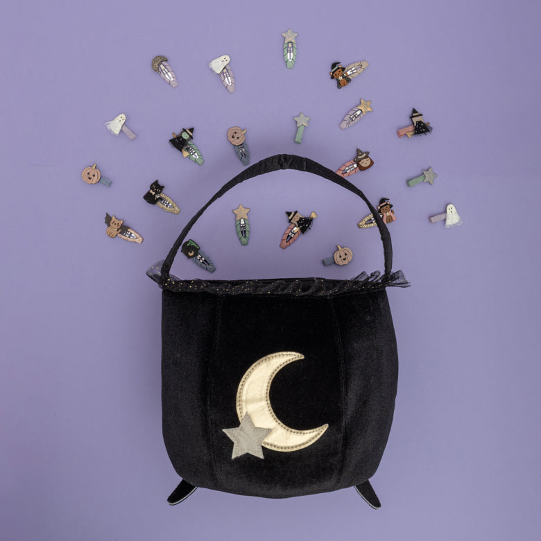 Pack 5 Mini Ganchos Halloween Cat - vista lateral