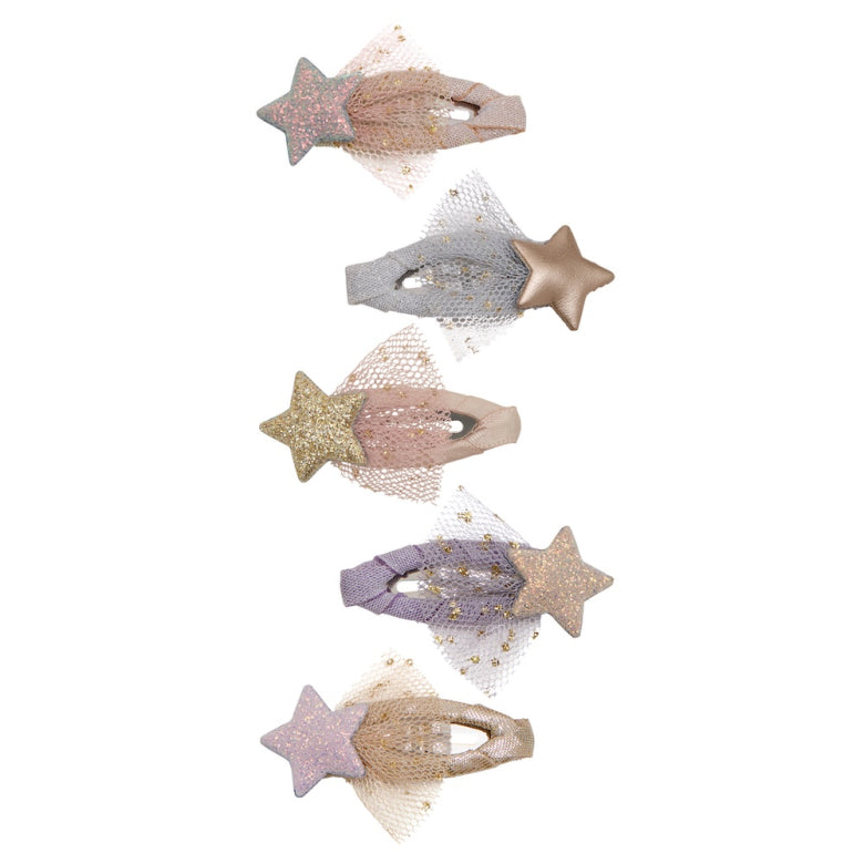 Pack 5 Mini Ganchos Tutu Star Pastels Mimi&Lula - fundo branco
