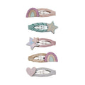 Pack 5 Mini Ganchos Rainbow Pastels Mimi&Lula - fundo branco