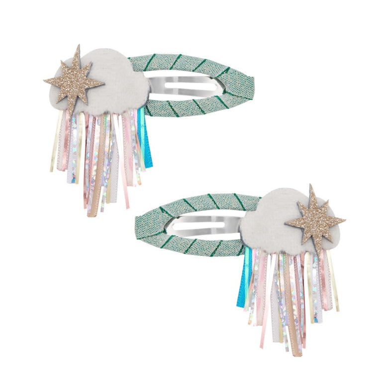 Pack 2 Ganchos Rainy Cloud Green Mimi&Lula - fundo branco