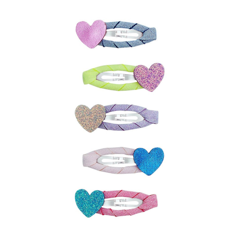 Pack 5 Mini Ganchos Happy Heart Bright Multi Mimi&Lula - fundo branco