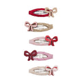 Pack 5 Mini Ganchos Cutesy Bow Red Mimi&Lula - fundo branco