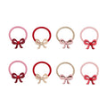 Pack 8 Mini Elásticos Cutesy Bow Red Mimi&Lula - fundo branco