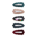 Pack 5 Mini Ganchos Blackberry Scalloped Dark Multi Mimi&Lula - fundo branco