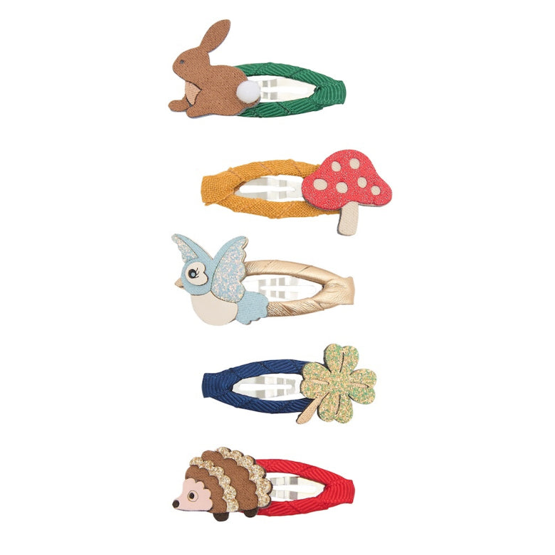Pack 5 Mini Ganchos Woodland Pals Bright Multi Mimi&Lula - fundo branco
