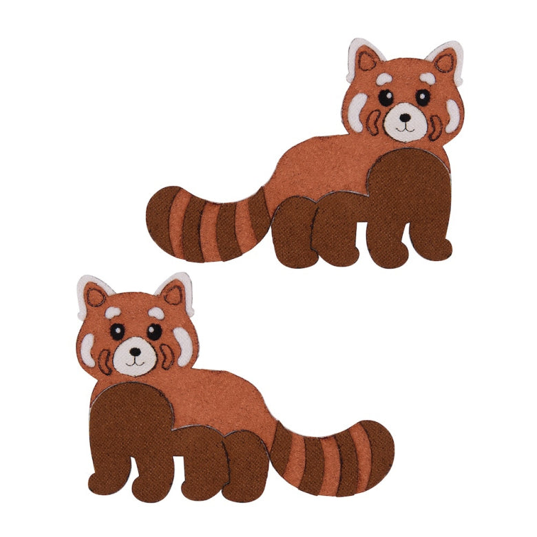 Pack 2 Ganchos Red Panda Brown Mimi&Lula - fundo branco