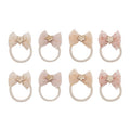 Pack 8 Mini Elásticos Tutu Bow Neutral Mimi&Lula - fundo branco