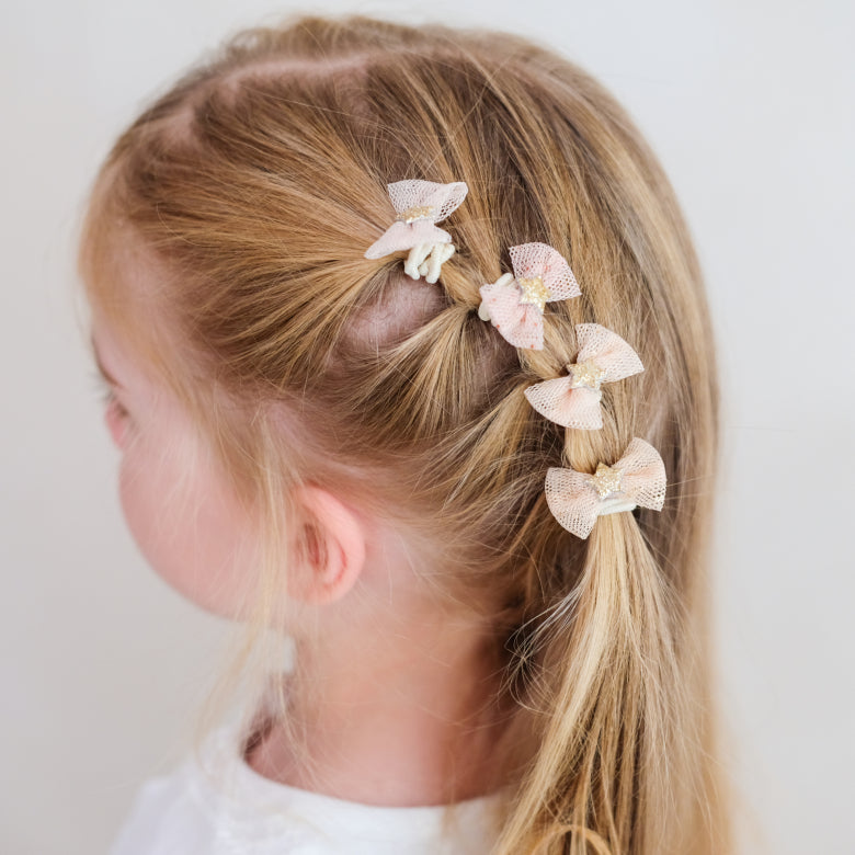 Pack 8 Mini Elásticos Tutu Bow - a ser usado