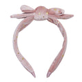 Bandolete Velvet Starry Edie Bow Pink Mimi&Lula - fundo branco