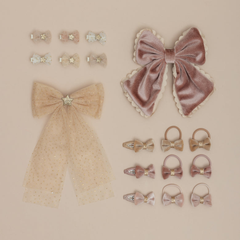 Pack 5 Mini Ganchos Velvet Tinkerbell - vista lateral