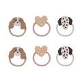Pack 6 Mini Elásticos Puppy Love Neutral Mimi&Lula - fundo branco