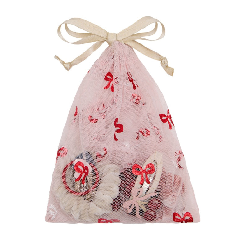 Bolsa Kittybow com Acessórios de Cabelo Pink Mimi&Lula - fundo branco