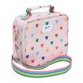 Lancheira Térmica Happy Heart Teal Multi Mimi&Lula - fundo branco