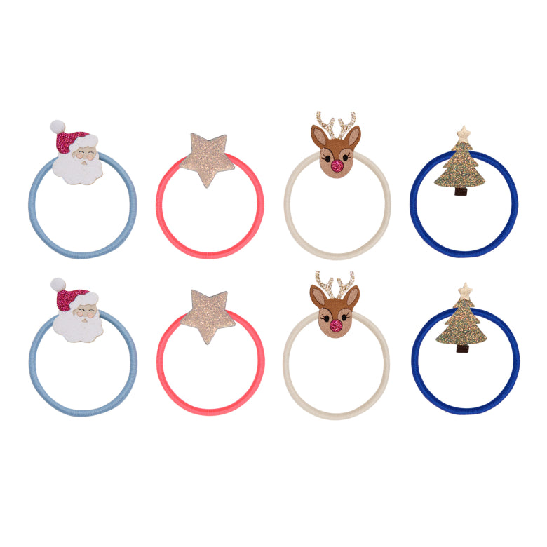 Pack 8 Mini Elásticos Christmas Multi Mimi&Lula - fundo branco