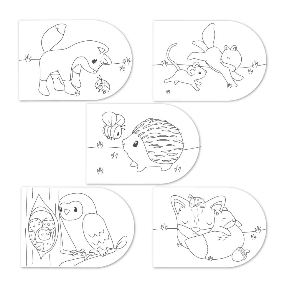 Livro de Pintura | Aguarelas | Forest Friends