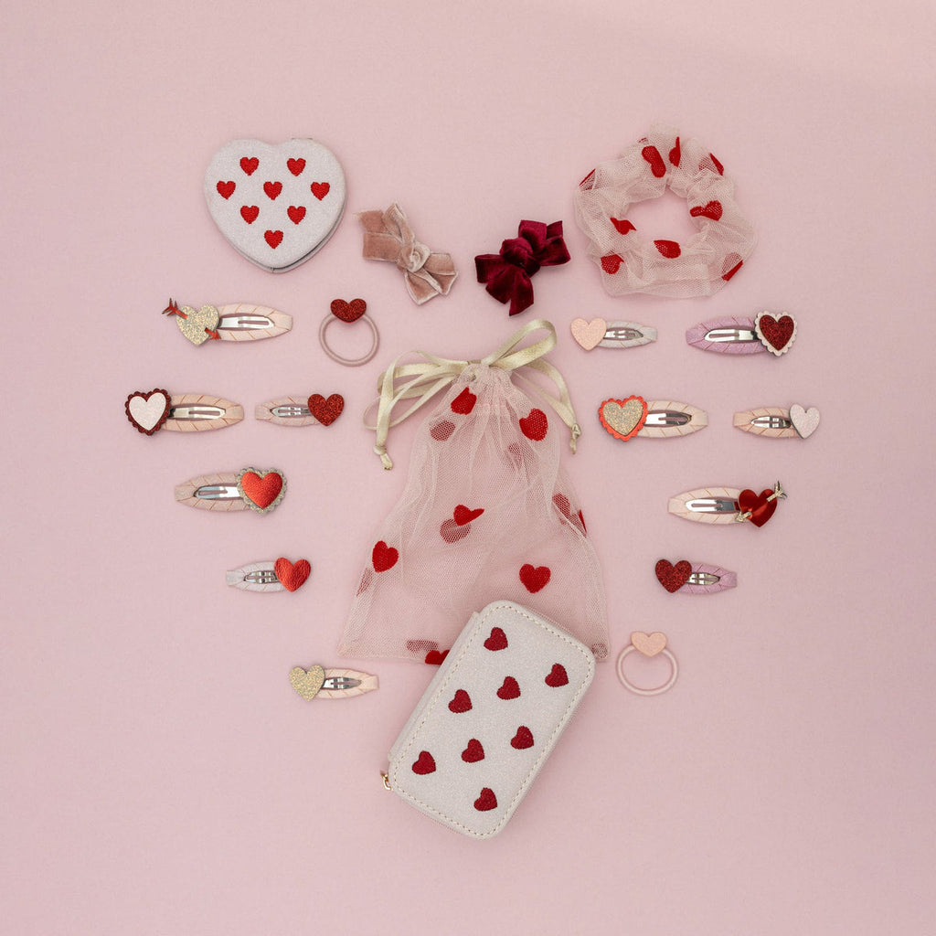 Bolsa Acessórios Cabelo | Heart | Pink Multi