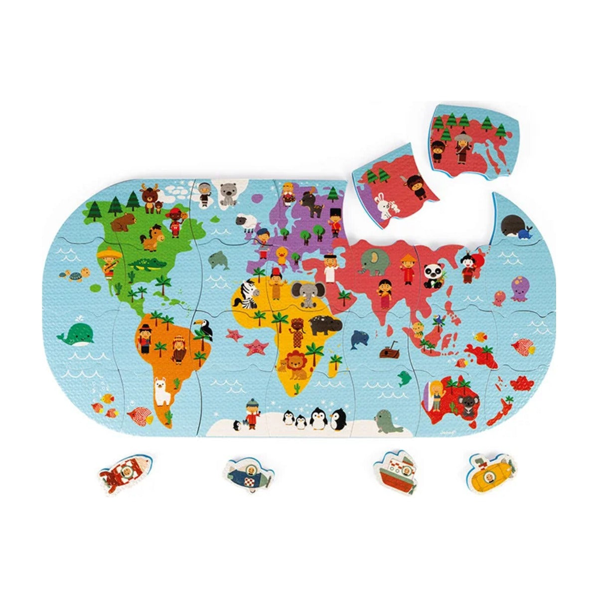 Puzzle de Banho 28 peças | Mapa Mundo