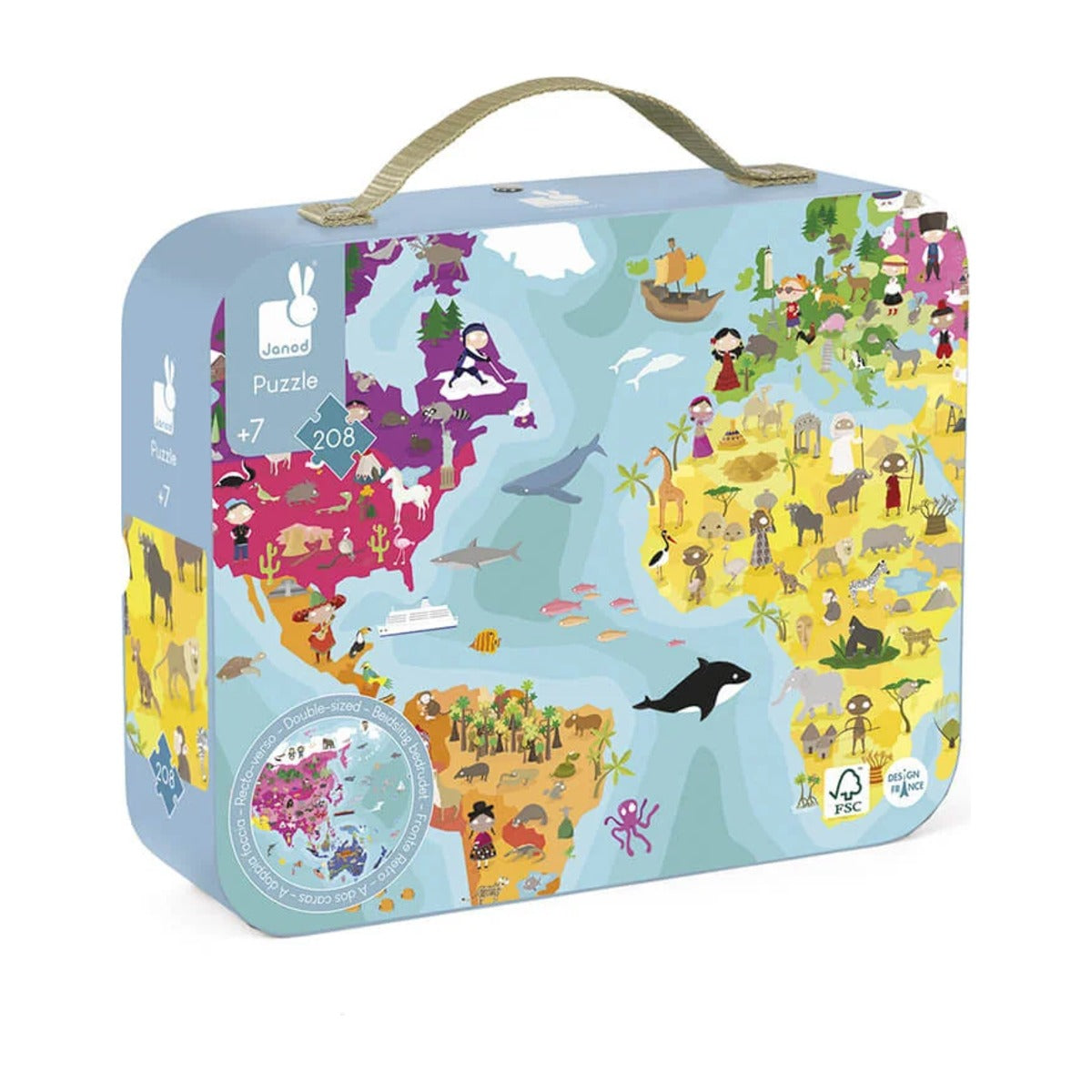 Puzzle | Mapa Mundo | Dupla Face