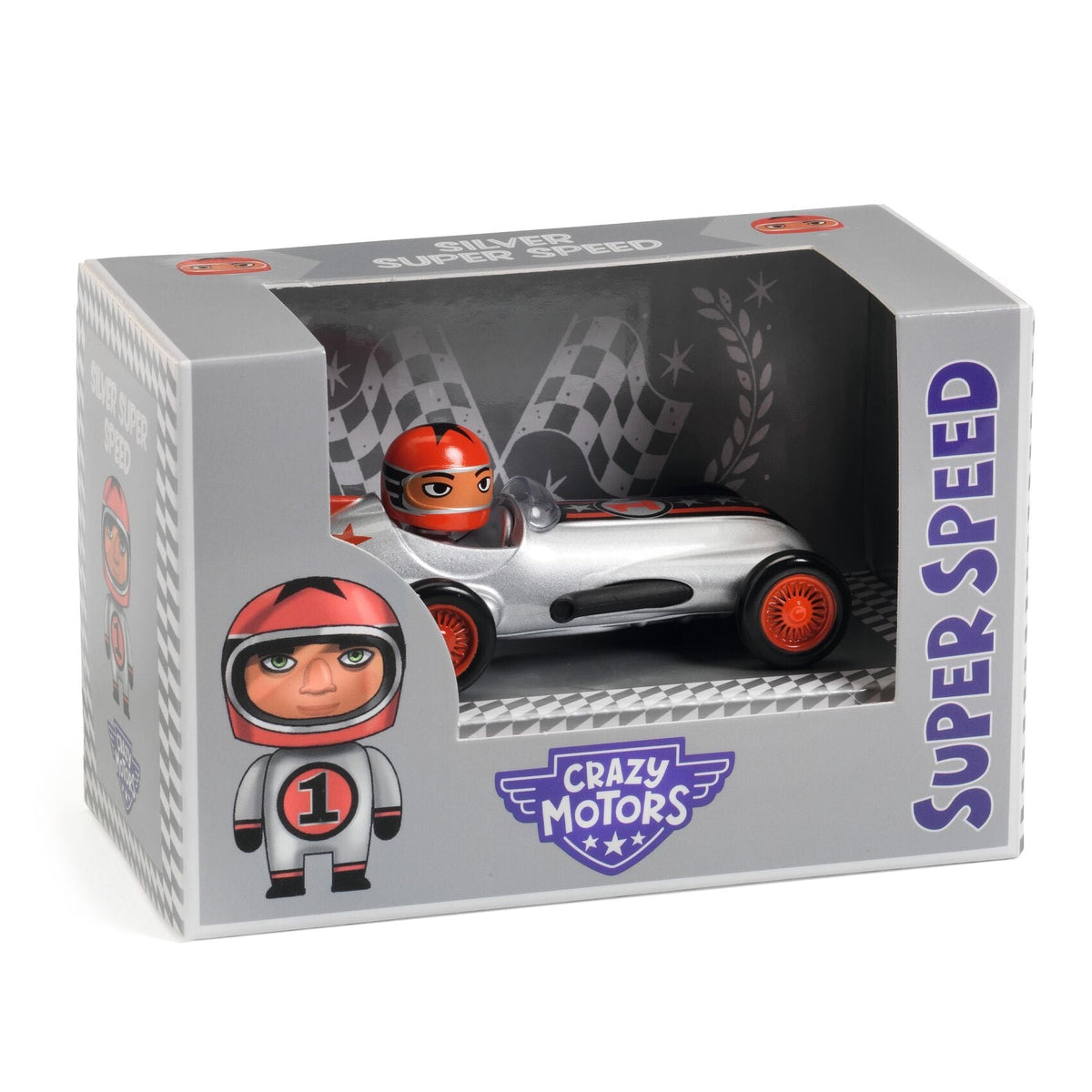 Carrinho Silver Super Speed Crazy Motors Djeco - imagem 3