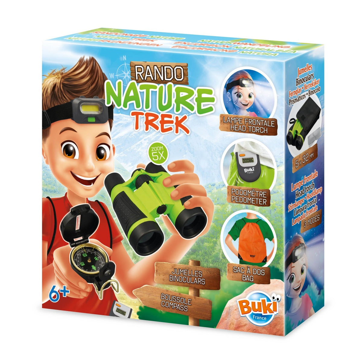 Kit Aventura na Natureza Binóculos e Bússola Buki