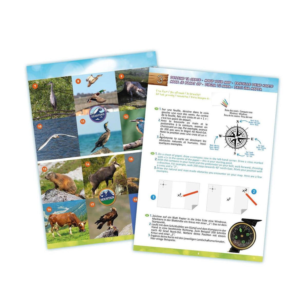 Kit Aventura na Natureza Binóculos e Bússola Buki - imagem 4