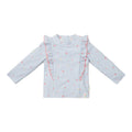 T-Shirt de Praia | Manga Comprida | Sunny Flowers Blue