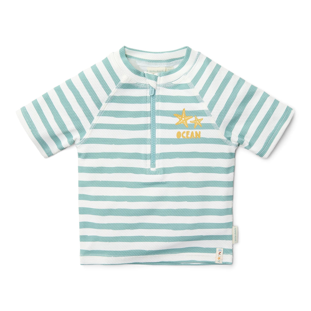 T-Shirt de Praia | Manga Curta | Stripes Surf Blue