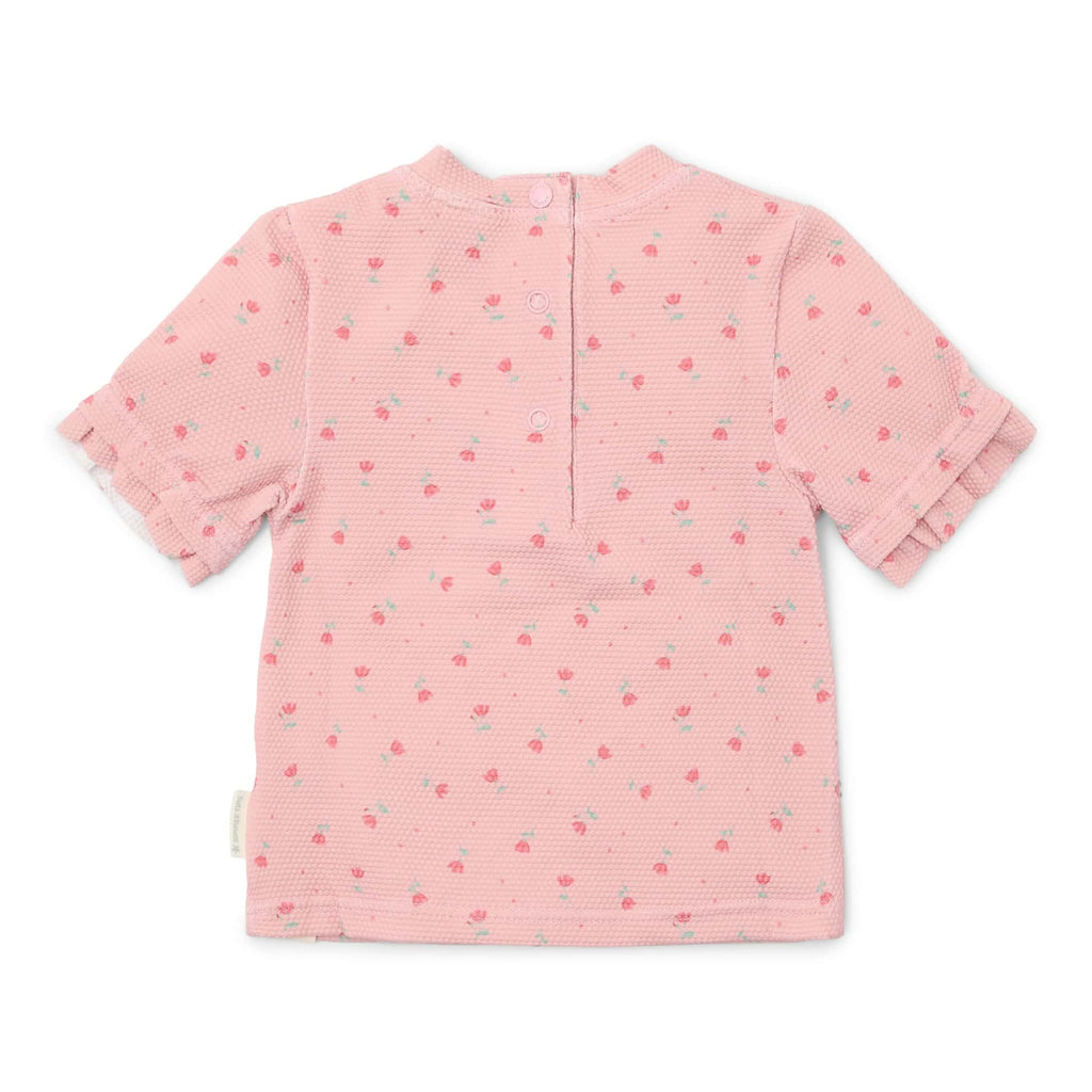 T-Shirt de Praia | Manga Curta | Sunny Flowers Blush