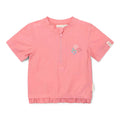 T-Shirt de Praia | Manga Curta | Sunny Flowers Rouge