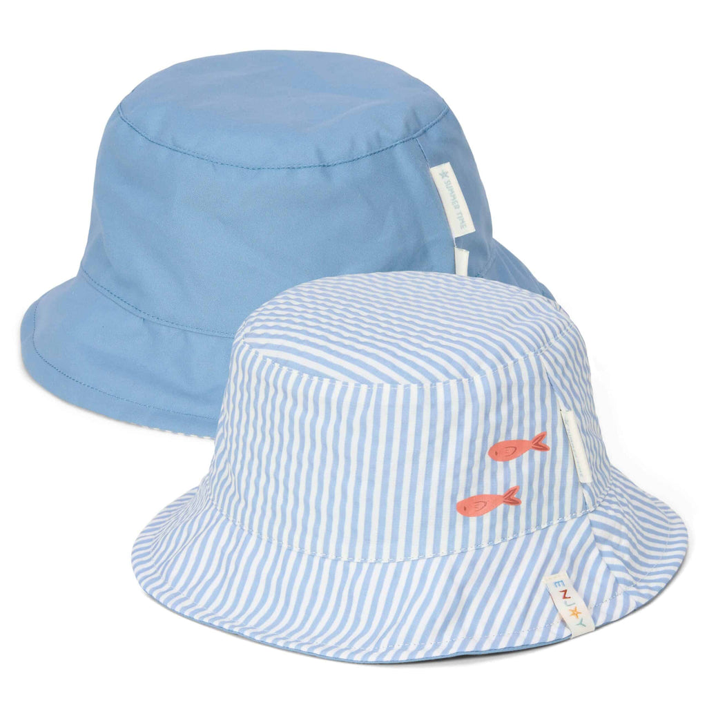 Chapéu Reversível | Bob | Stripes Ocean Blue